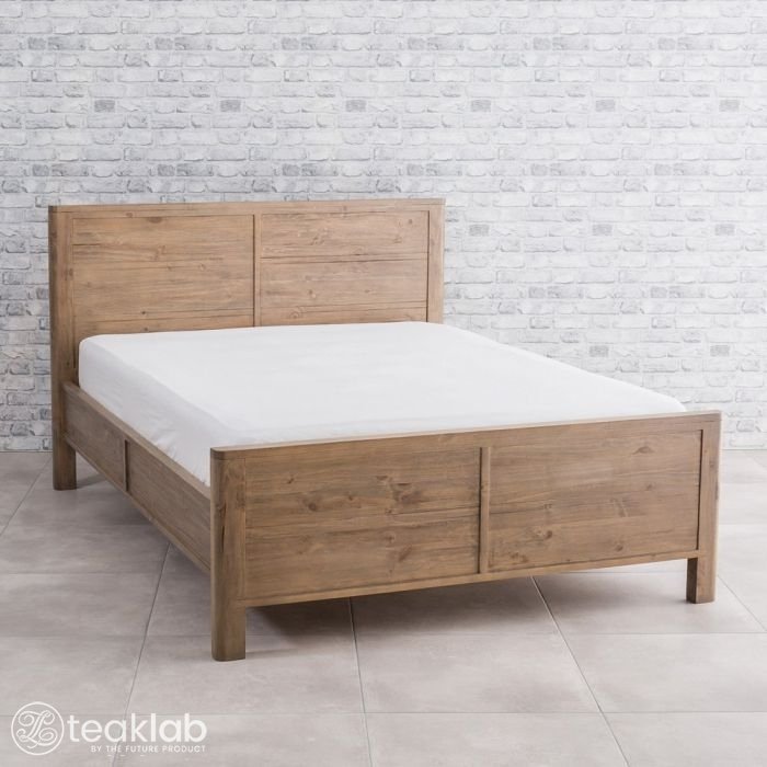 Buy Solid Teak Wood Double Panel Bed Online TeakLab